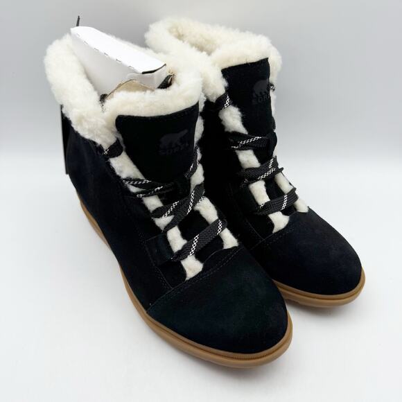 SOREL Womens Evie II Cozy Booties US 11 EU 42 Black Waterproof Leather NIB - Picture 6 of 13